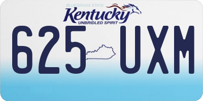 KY license plate 625UXM
