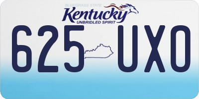 KY license plate 625UXO