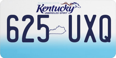 KY license plate 625UXQ