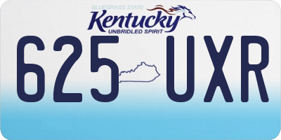KY license plate 625UXR