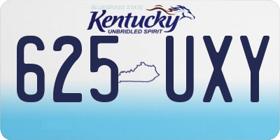 KY license plate 625UXY