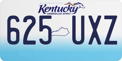 KY license plate 625UXZ