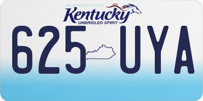 KY license plate 625UYA