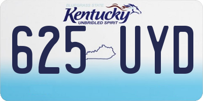 KY license plate 625UYD
