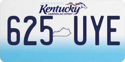 KY license plate 625UYE