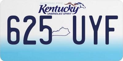 KY license plate 625UYF