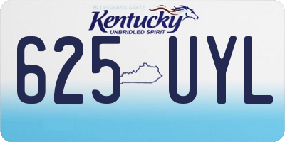 KY license plate 625UYL