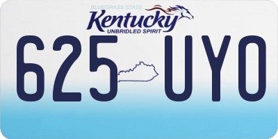 KY license plate 625UYO