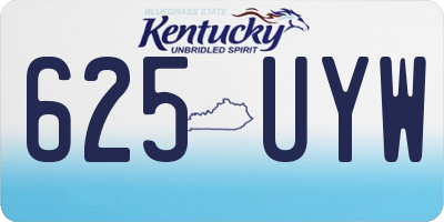 KY license plate 625UYW