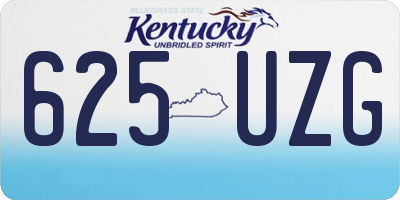 KY license plate 625UZG