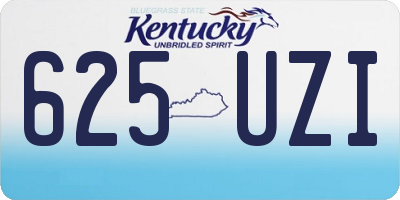 KY license plate 625UZI