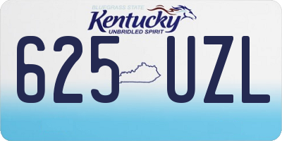 KY license plate 625UZL