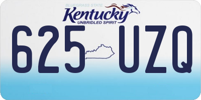 KY license plate 625UZQ