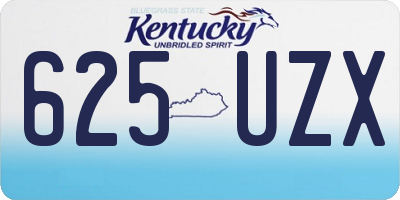 KY license plate 625UZX