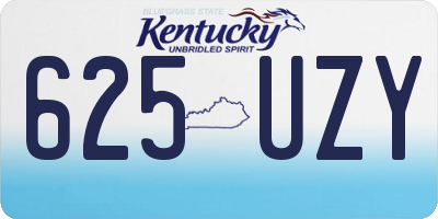KY license plate 625UZY