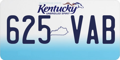 KY license plate 625VAB