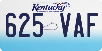 KY license plate 625VAF