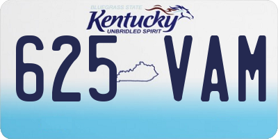 KY license plate 625VAM