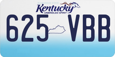 KY license plate 625VBB