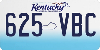 KY license plate 625VBC