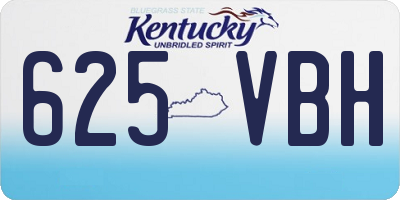 KY license plate 625VBH