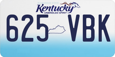 KY license plate 625VBK