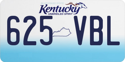KY license plate 625VBL