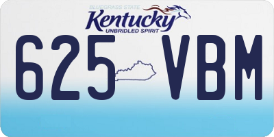 KY license plate 625VBM