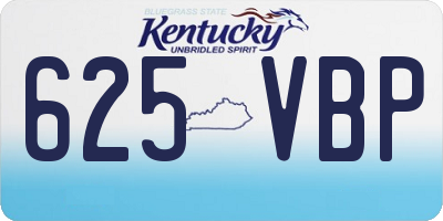 KY license plate 625VBP