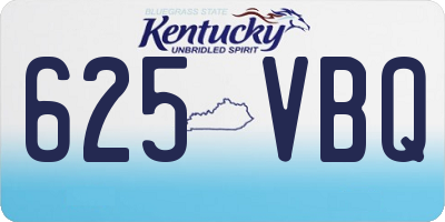 KY license plate 625VBQ