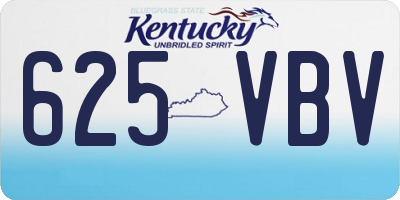 KY license plate 625VBV