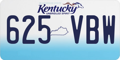 KY license plate 625VBW