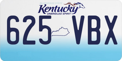 KY license plate 625VBX