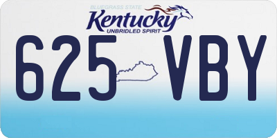 KY license plate 625VBY