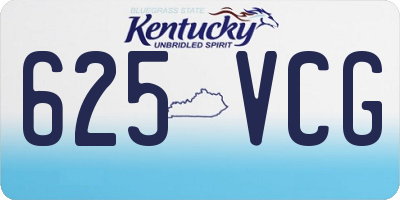 KY license plate 625VCG