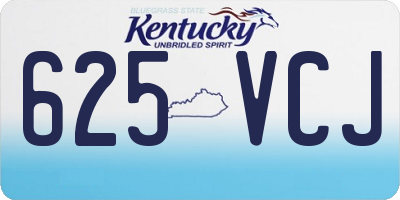 KY license plate 625VCJ