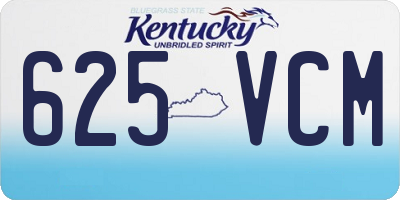 KY license plate 625VCM