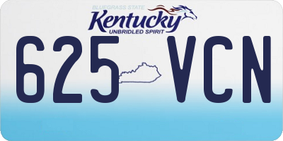 KY license plate 625VCN