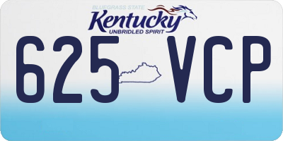 KY license plate 625VCP