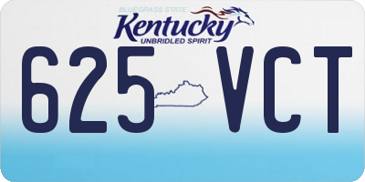 KY license plate 625VCT
