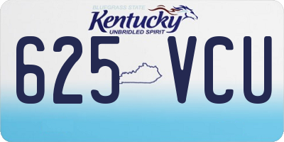 KY license plate 625VCU
