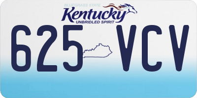 KY license plate 625VCV