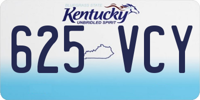 KY license plate 625VCY