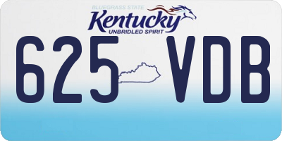 KY license plate 625VDB