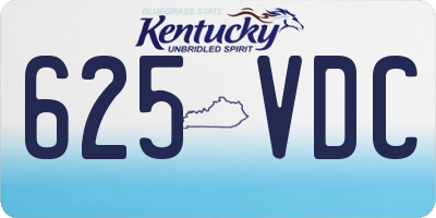 KY license plate 625VDC