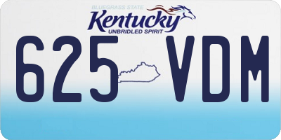 KY license plate 625VDM