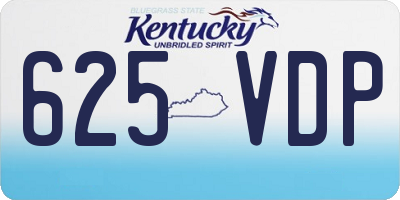 KY license plate 625VDP