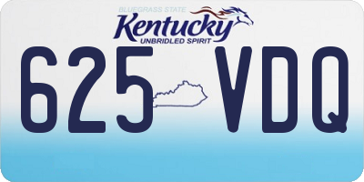 KY license plate 625VDQ