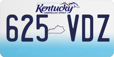 KY license plate 625VDZ