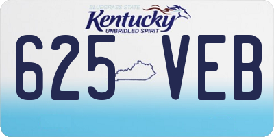 KY license plate 625VEB